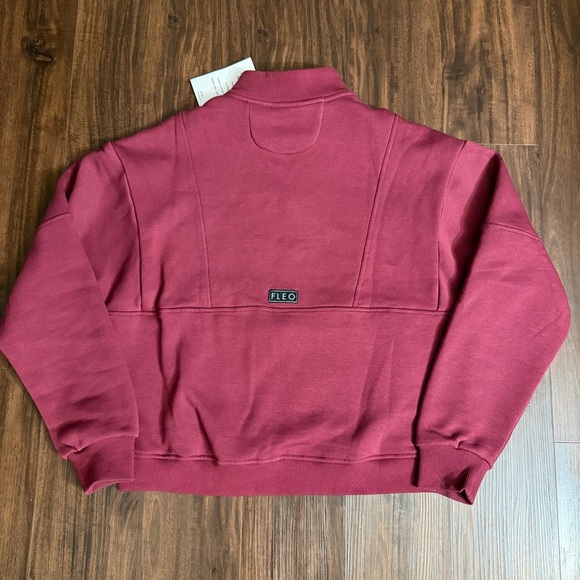 FLEO Recharge Half Zip, Hip Length, Maroon, S, NWT - Picture 2 of 4